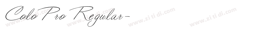 ColoPro Regular字体转换